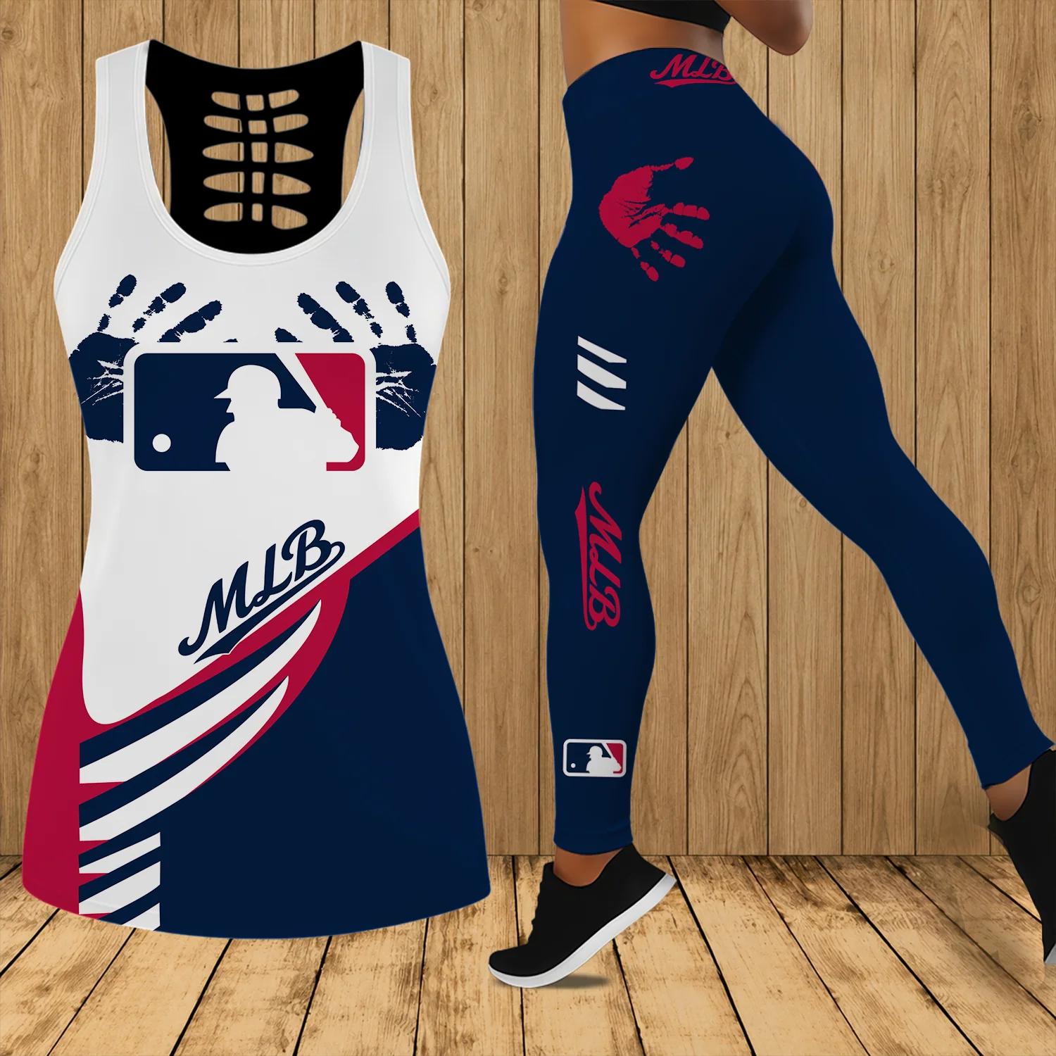 Limited Edition – Customized MLB Major League Baseball Hollow Tank Top & Leggings Set