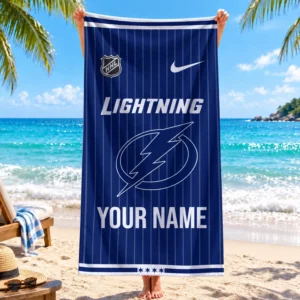 Limited Edition – Customized NHL Tampa Bay Lightning Beach Towel