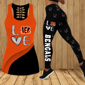 Limited Edition – Customized NFL Cincinnati Bengals Hollow Tank Top & Leggings Set