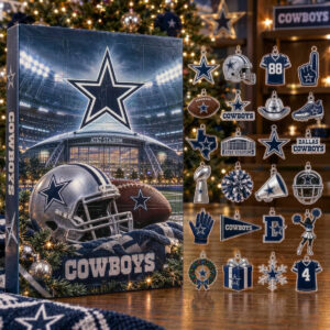Dallas Cowboys Advent Calendar 2026 24 Christmas Countdown Gift For Friend