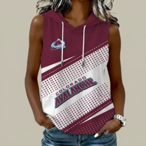 Limited Edition – Customized NHL Colorado Avalanche Women’s Sleeveless Hooded Pocket Tank Top
