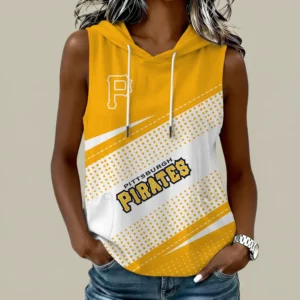 Limited Edition – Customized MLB Pittsburgh Pirates Women’s Sleeveless Hooded Pocket Tank Top