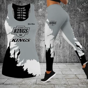 Limited Edition – Customized NHL Los Angeles Kings Hollow Tank Top & Leggings Set