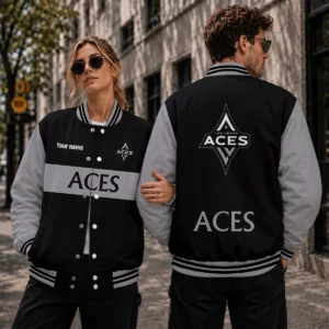 Limited Edition – Customized WNBA Las Vegas Aces Baseball Jacket, Satin Varsity Jacket