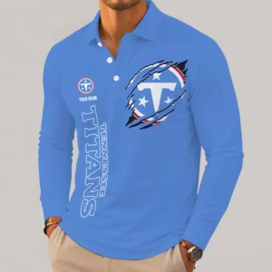 Limited Edition – Customized NFL Tennessee Titans Long Sleeve Polo Shirt