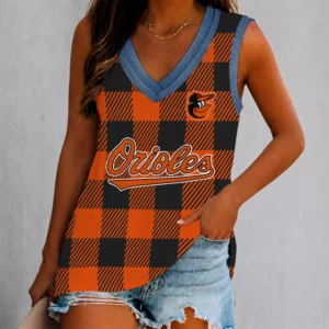 Limited Edition – Customized MLB Baltimore Orioles Women’s V-Neck Tank Top