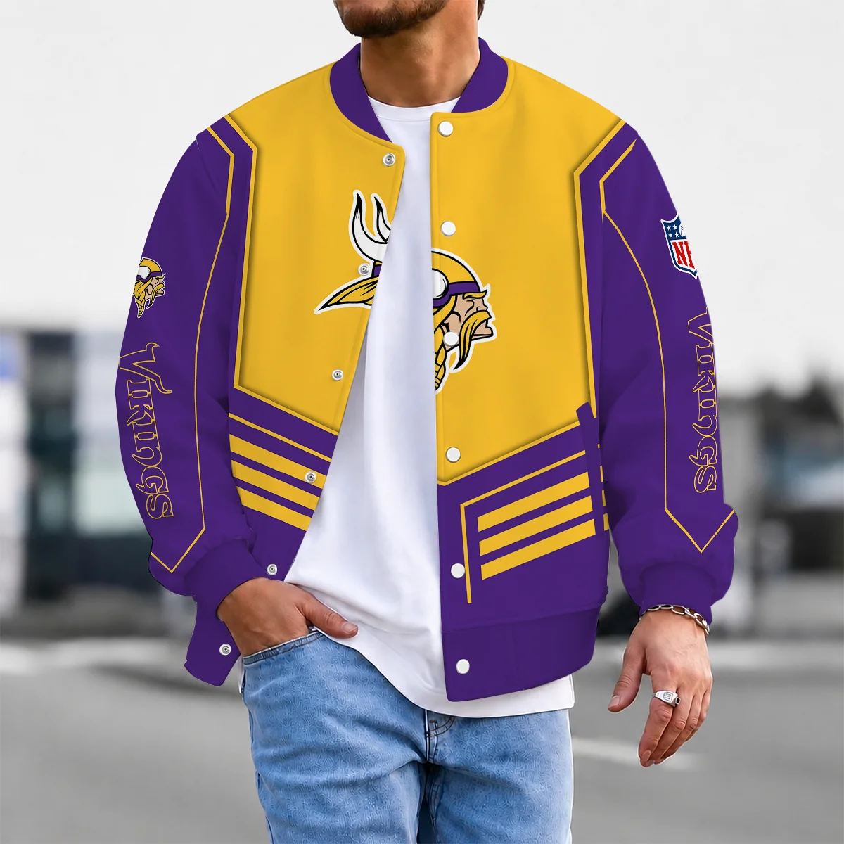 Limited Edition – Customized NFL Minnesota Vikings Satin Varsity & Baseball Jacket