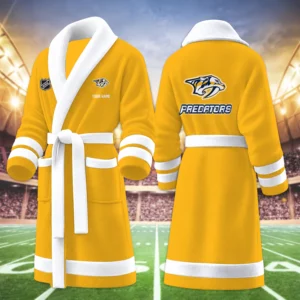 Limited Edition – Customized NHL Nashville Predators Multicolor Fleece Bathrobe