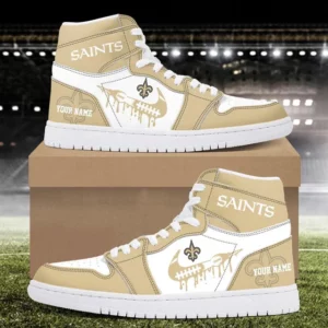 Limited Edition – Customized NFL New Orleans Saints Air Jordan 1 Sneakers