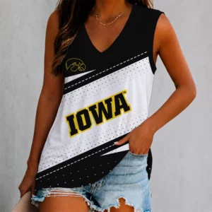 Limited Edition – Customized NCAA Iowa Hawkeyes Women’s V-Neck Tank Top