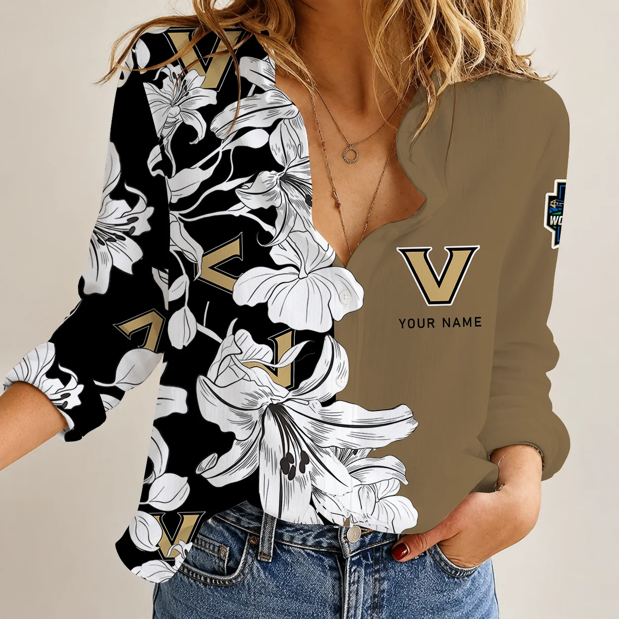 Limited Edition – Customized NCAA Vanderbilt Commodores Women Casual Shirt