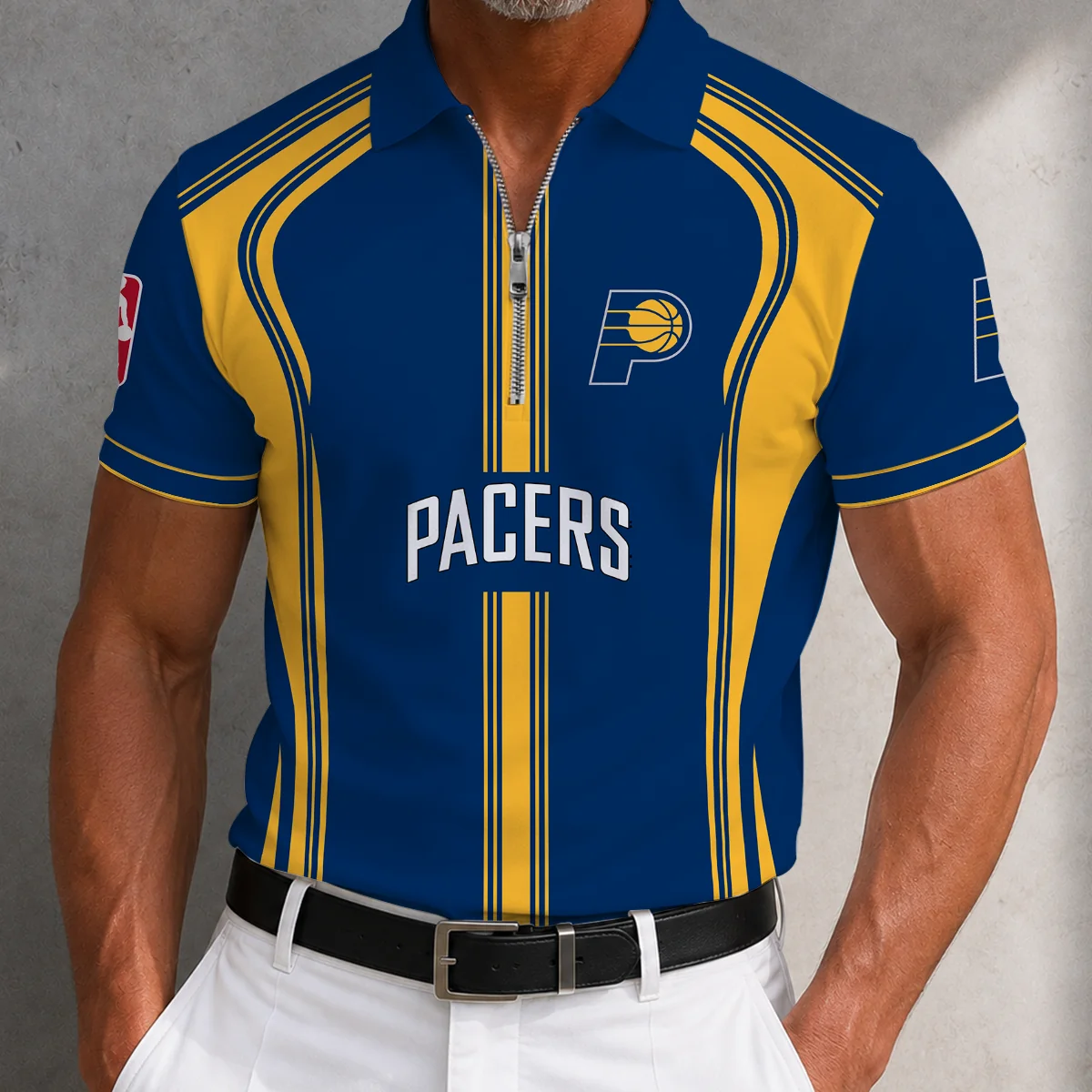 Limited Edition – Customized NBA Indiana Pacers Zip Polo Shirt