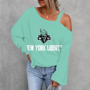 Limited Edition – Customized WNBA New York Liberty Women’s Off-Shoulder Long Sleeve Shirt
