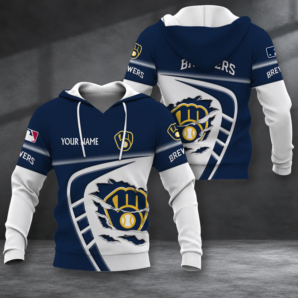 Limited Edition – Customized MLB Milwaukee Brewers T-Shirt, Polo Shirt, Zip Polo Shirt, Sweatshirt, Hoodie & Zip Hoodie