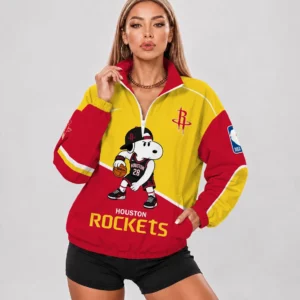 Limited Edition – Customized NBA Houston Rockets V-Neck Zipper Sweatshirt Jacket
