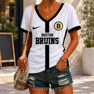Limited Edition – Customized NHL Boston Bruins V-Neck Female Shirt