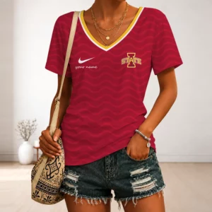 Limited Edition – Customized NCAA Iowa State Cyclones Strappy V-Neck Female Shirt