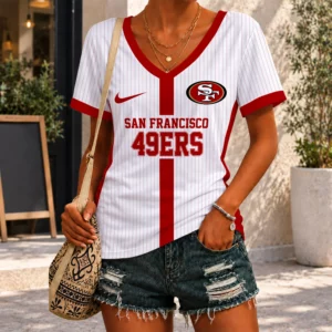 Limited Edition – Customized NFL San Francisco 49Ers V-Neck Female Shirt
