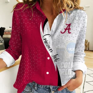 Limited Edition – Customized NCAA Alabama Crimson Tide Women Casual Shirt For Fan