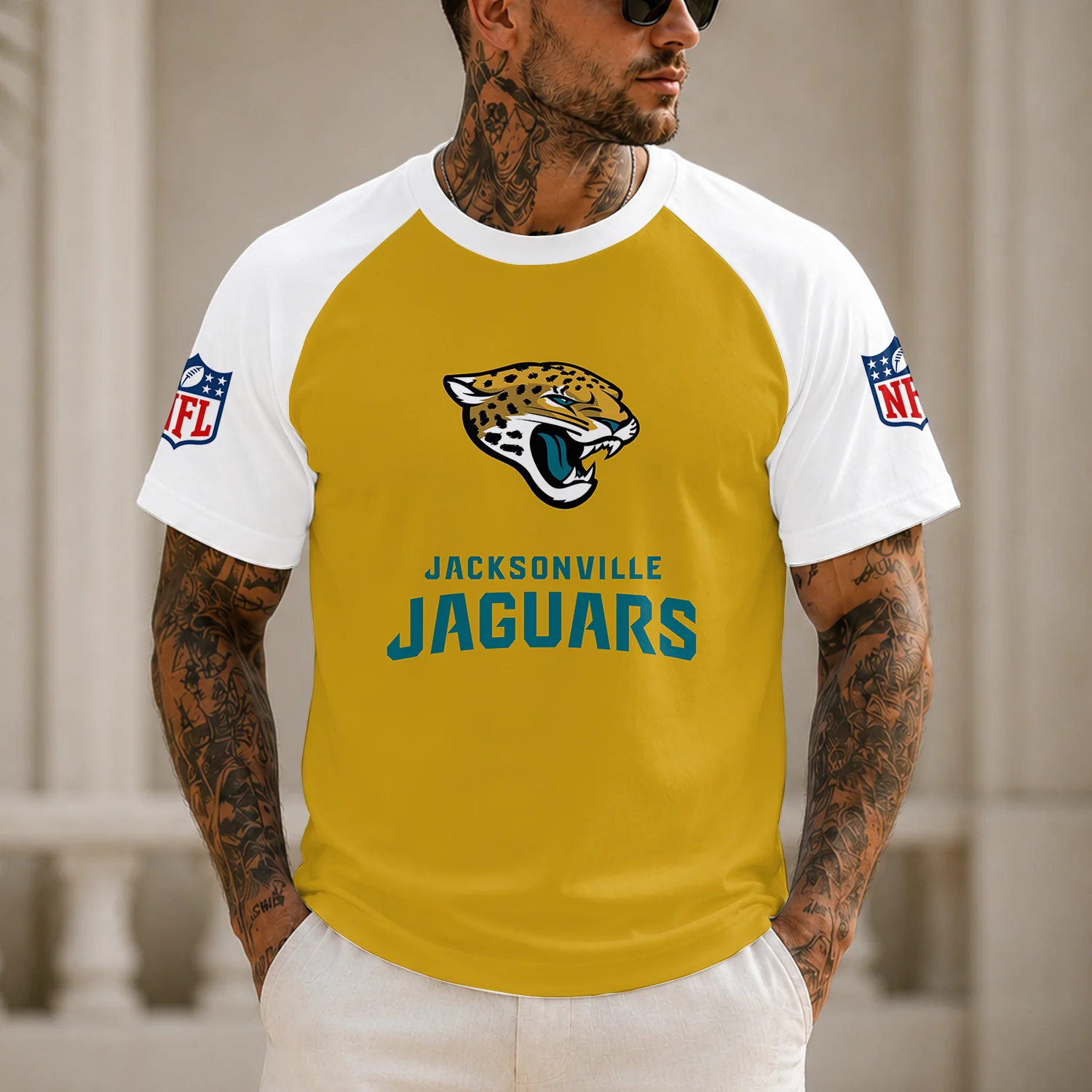 Limited Edition – Customized NFL Jacksonville Jaguars Raglan Tee