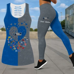 Limited Edition – Customized NCAA All Teams Leggings & Hollow Tank Top Set