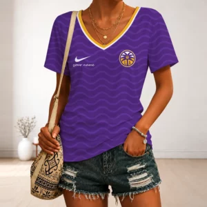 Limited Edition – Customized WNBA Los Angeles Sparks V-Neck Female Shirt