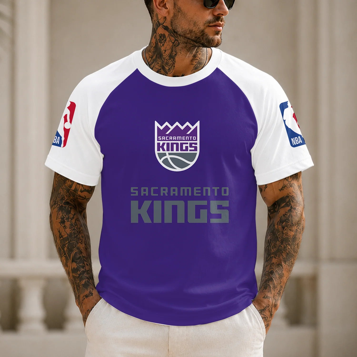 Limited Edition – Customized NBA Sacramento Kings Raglan Tee