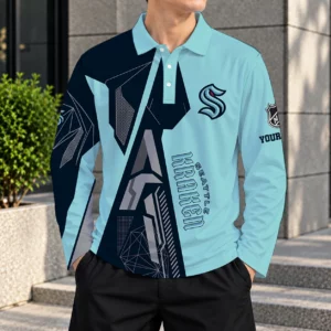Limited Edition – Customized NHL Seattle Kraken Men Long Sleeve Polo