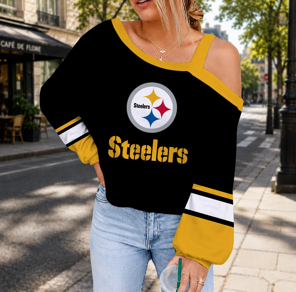 Limited Edition – Customized NFL Pittsburgh Steelers Drop Shoulder Sweatshirt
