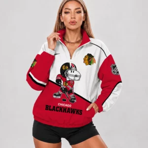 Limited Edition – Customized NHL Chicago Blackhawks V-Neck Zipper Sweatshirt Jacket