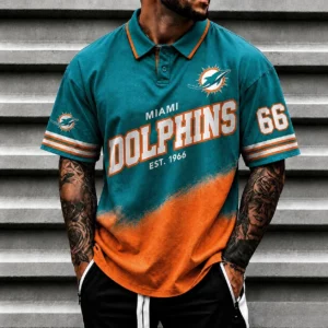 Limited Edition – Customized NFL Miami Dolphins Polo Shirt