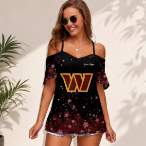 Limited Edition – Customized NFL Washington Commanders Women’s Strappy Off-Shoulder Top