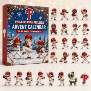 Philadelphia Phillies Xmas Advent Calendar 24 Days Countdown Christmas Gifts For Fans