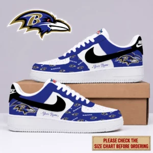 Limited Edition – Customized NFL Baltimore Ravens Af1 Shoes