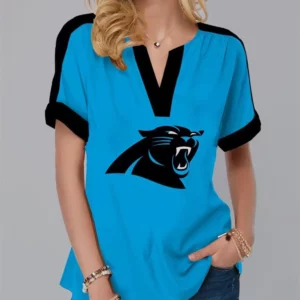 Limited Edition – Customized NFL Carolina Panthers V-Neck Female Shirt