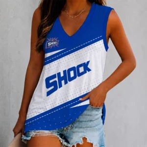 Limited Edition – New Customized WNBA Detroit Shock Women’s V-Neck Tank Top