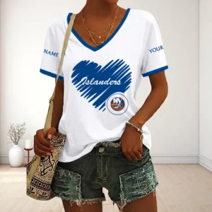 Limited Edition – Customized NHL New York Islanders V-Neck Female Shirt