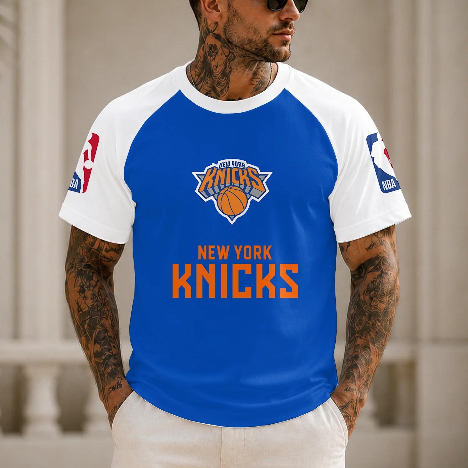 Limited Edition – Customized NBA New York Knicks Raglan Tee