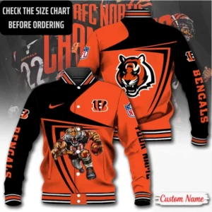 Limited Edition – Customized NFL Cincinnati Bengals Satin Varsity & Baseball Jacket