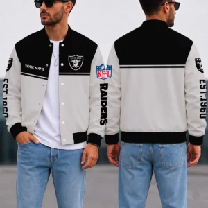 Limited Edition – Customized NFL Las Vegas Raiders Satin Varsity & Baseball Jacket