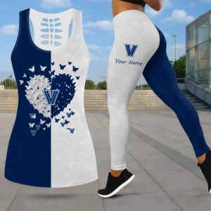 Limited Edition – Customized NCAA Villanova Wildcats Leggings & Hollow Tank Top Set