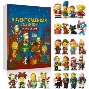 The Simpsons Advent Calendar 24 Days Acrylic Ornaments Christmas Countdown Gift