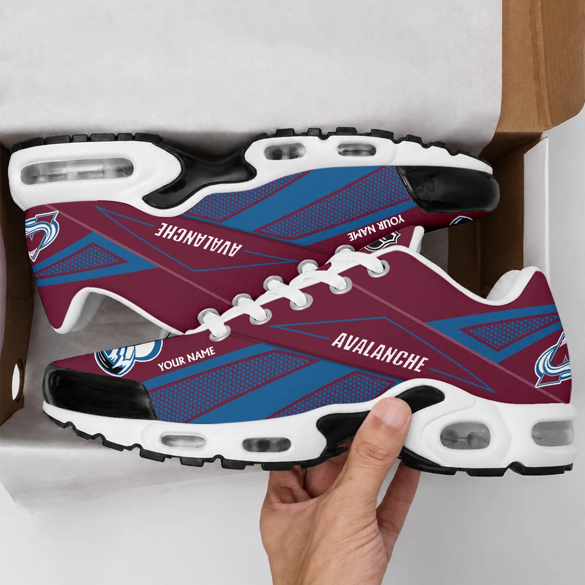 Limited Edition – Customized NHL Colorado Avalanche Air Max Plus Sneakers