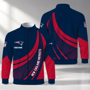 Limited Edition – Customized NFL New England Patriots Stand Collar Jacket