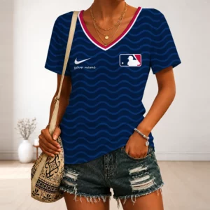 Limited Edition – Customized MLB Major League Baseball V-Neck Female Shirt