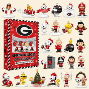 Snoopy x Georgia Bulldogs Christmas Advent Calendar 2026 Snoopy Bulldogs Calendar