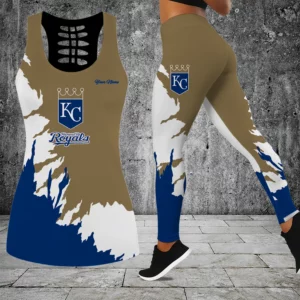 Limited Edition – Customized MLB Kansas City Royals Hollow Tank Top & Leggings Set