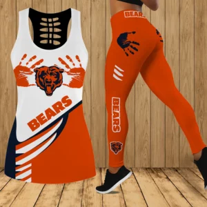 Limited Edition – Customized NFL Chicago Bears Hollow Tank Top & Leggings Set