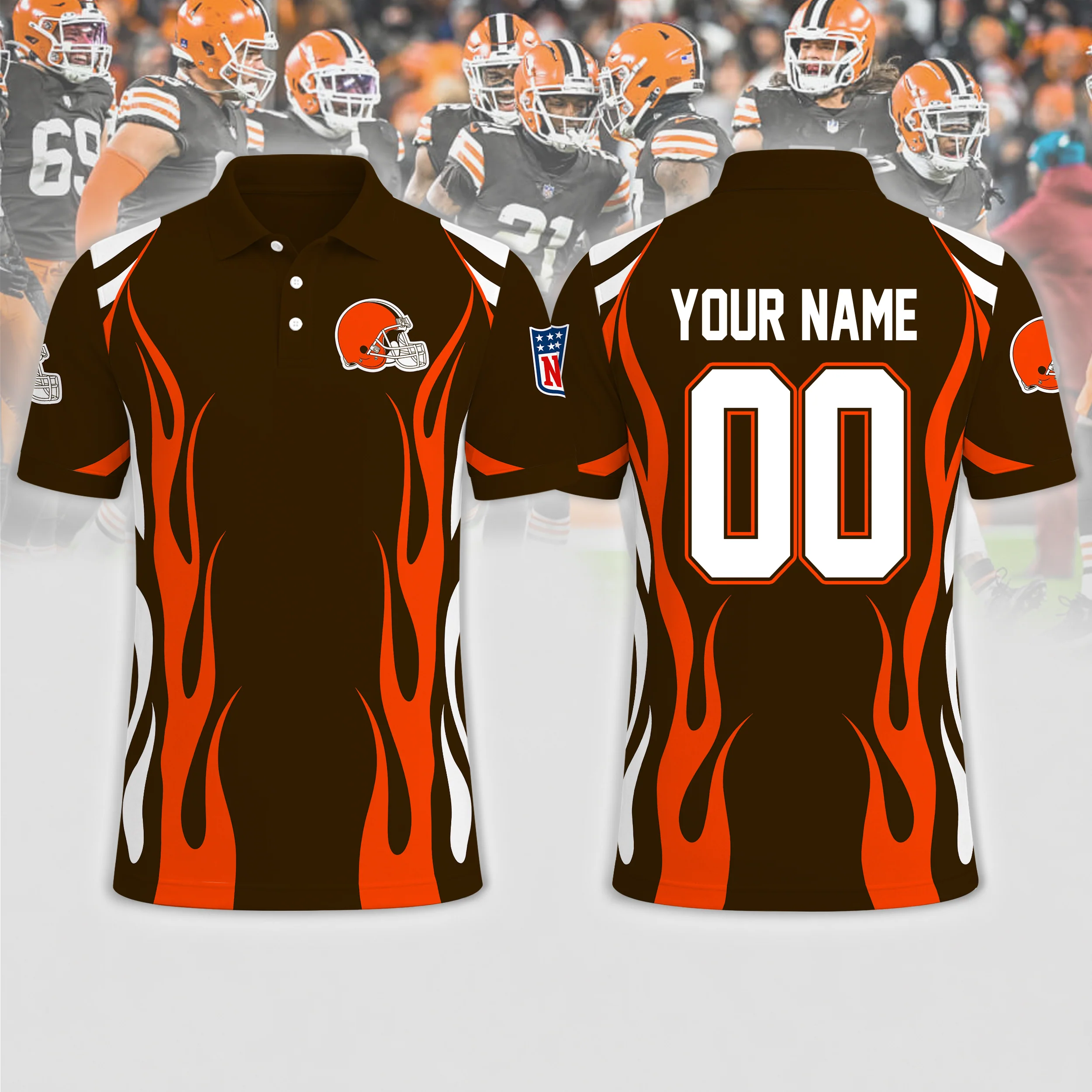 Limited Edition – Customized NFL Cleveland Browns Polo Shirt