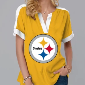 Limited Edition – Customized NFL Pittsburgh Steelers V-Neck Female Shirt
